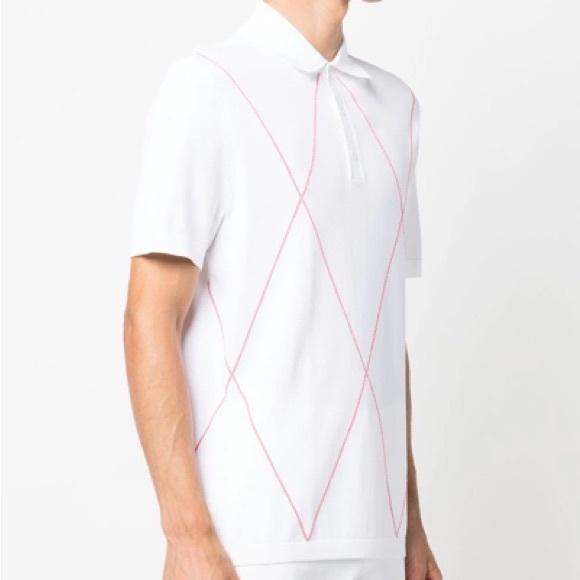 J. Lindeberg Luke knitted argyle golf polo. - Picture 2 of 6